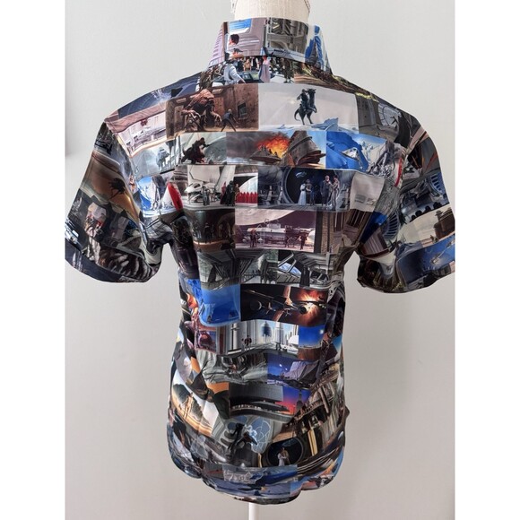 Star Wars RSVLTS Comic to the Darkside Button Down Shirt KUNUFLEX Size XS May 4‎ - Picture 3 of 9